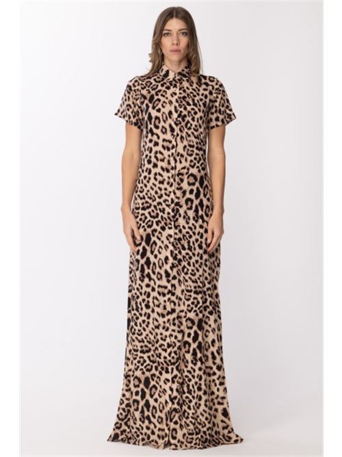 Abito lungo modello camicia fantasia animalier ME FUI MF23 0506 X1 Primusalerno